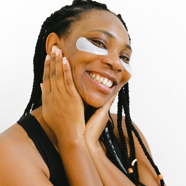 Smiling person enjoying energy after rest